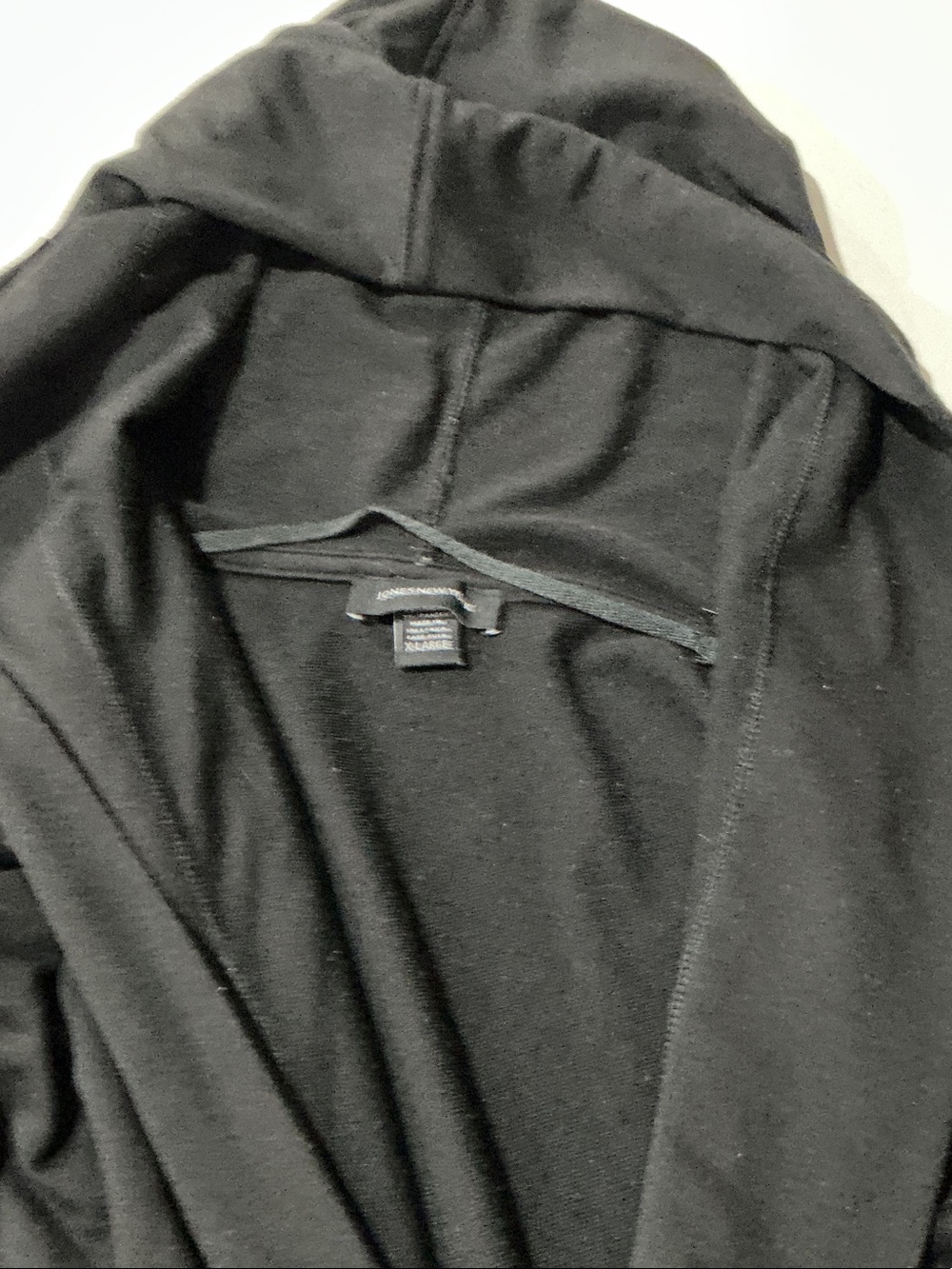 Jones New York Black Hooded Wrap Cardigan - Picture 4 of 14